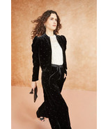 Ulla Johnson Womens Orli Velvet Polkadot Embroidered Blazer Jacket Coat ... - £154.63 GBP