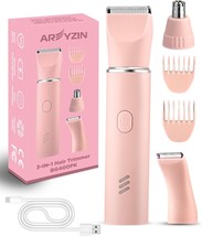 Areyzin Bikini Trimmer For Women Pubic Hair Trimmer Body Groomer Electric, Pink - £30.88 GBP