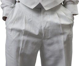 Mens White Polyester Adjustable Tuxedo Pants - £18.42 GBP