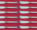 Damask Rose by Oneida Sterling Silver Butter Spreader HH paddle Set 12pc... - £279.57 GBP