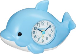 Alarm Clock Dolphin Blue Animal 11.5X18.5X10.3cm Gift - £52.51 GBP