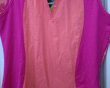 NWT BETTE &amp; COURT COOL ELEMENTS UPF50 Fuchsia Orange Sleeveless Golf Shi... - $34.99