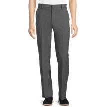 George Men’s Comfort Classic Fit Flat Front Suit Formal Grey Dress Pants - $20.99