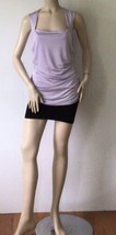 Cache Sz L Stretchy Light Purple Square Neck Cut Out Back Sleeveless￼ lined Top - £11.93 GBP