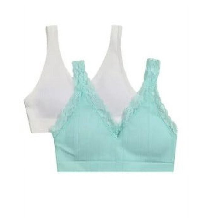 2 PACK - Wonder Nation Girls Ribbed V-Neck Bra - Size XL - $8.19