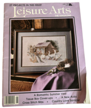 Leisure Arts Craft Magazine Cross Stitch Knit Crochet Patterns Bibs June 1988 - $2.99