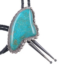 Large Vintage Navajo sterling freeform turquoise bolo tie - £280.85 GBP