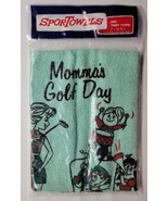 Vintag Sportowels Novelty 11 x 18 Terry Towel Momma&#39;s Golf Day - £13.28 GBP