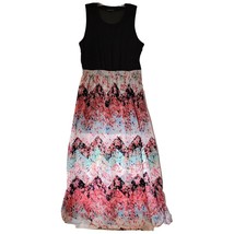 Womens Heartsoul Dress Size XL Sleeveless Maxi Summer Dress Black Multic... - £15.16 GBP