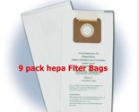 Replacement HEPA Disposable Dust Bags for Global Industrial Upright 641835. - £12.70 GBP