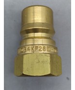 Eaton Hansen B4KP26 Hydraulic Quick Connect Hose Coupling, Brass Body, B... - $49.10 CAD