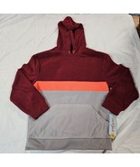 Cat &amp; Jack Boys Colorblock Pullover Hoodie Jacket SMALL (6/7) Berry Maroon - $367.59 MXN