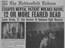 1978 Halloween Haddonfield Tribune Escaped Mental Patient Michael Myers  - £2.54 GBP