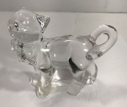 Lenox Full Lead Crystal Standing Cat with Bow Clear. 3.25&quot; tall - £17.54 GBP