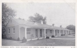 Vintage Vero Foto Cartolina Postale RPPC Sempreverde Motel Inkster Michigan A US - £6.21 GBP