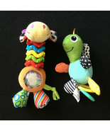 Lot of 2 Rattles Teething Toys Giraffe, Turtle Infantino, Play Grow Baby - $19.13