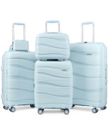 5-Piece Luggage Set PP Hardshell Spinner Suitcase with TSA Lock - €102,85 EUR