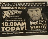 Raiders Of The Lost Ark Tv Guide Print Ad Harrison Ford TPA9 - $5.93