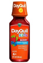 Vicks DayQuil Kids Cold and Cough Liquid, Berry, 8 Fl Oz *11/2025* - $188.59 MXN