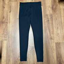 Lands End Womens Solid Black Base Layer Pull On Legging Pants Stretch Si... - £20.24 GBP