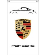 Porsche 356 Pre - A - Speedster - Porsche Flag White Vertical 3X5 Ft Pol... - $339.25 MXN