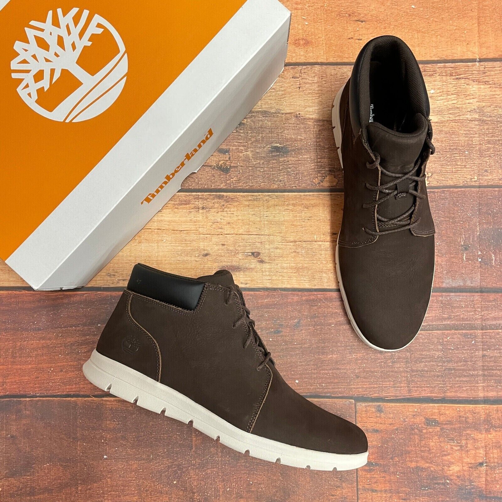 Timberland Men&#39;s Graydon Chukka Dark Brown Nubuck Lightweight Boot A413A... - $97.01