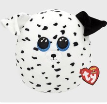 TY Mini Beanie Squishies (Squish-A-Boos) Plush - FETCH the Dog (3 inch) - MWMT - £10.59 GBP