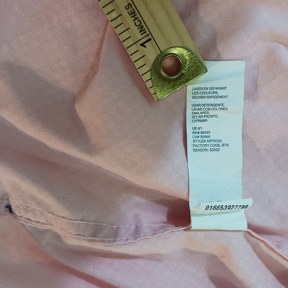 IZOD 45PW392 Men's Peach Button-Down Collar Shirt Long Sleeve Size Large Item image 6