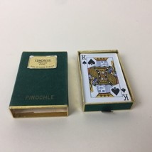 VTGCongress Dog  Cel-U-Tone Finish Deck PINOCHLE Playing Cards Felt Lined Box - £9.33 GBP