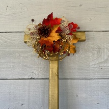 Fall Cemetery, flowers for grave, grave decoration, cross for grave, fal... - £19.66 GBP