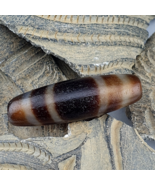 Vintage ANCIENNE perle d&#39;amulette agate indo tibétaine indo tibétaine in... - $2,093.60 MXN