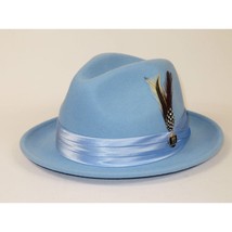 Bruno Capelo Hat Australian Wool Crushable Fedora Giovani UN120 Light Blue image 7