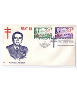 Philippines 1959 FDC Quezon Fight TB Surch Semipost Sc B12 B13 Thermogra... - $5.95