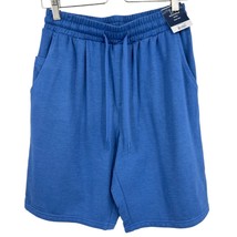 Knit Shorts Small mens lounge relaxed fit Blue pockets drawstring New - £12.51 GBP