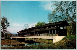 Claycomb Covered Bridge Bedford Pennsylvania PA UNP Chrome Postcard G10 - $4.90