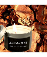 Australian Sandalwood Scented Tin Candles Hand Poured Vegan Friendly Eco... - $284.64 MXN+