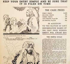 1936 Bible Game Cash Prize Trivia Contest Antique Games Religious Ephemera  - £15.78 GBP