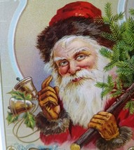 Santa Claus Christmas Postcard H Wessler Series 80 Embossed 1910 Stoughton WIS - £17.42 GBP