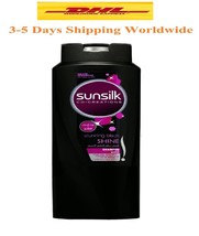 Sunsilk Stunning Black Shampoo For Shiny Black Hair Soap Free Amla Pearl 600 ml - £44.24 GBP