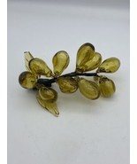 Vtg Amber Individually Hand Blown Glass Grapes Cluster mid-century moder... - $24.99