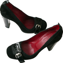 NEW COSTUME NATIONAL suede pumps heels shoes $794 37 patent designer Italy - $195.00