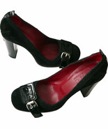 NEW COSTUME NATIONAL suede pumps heels shoes $794 37 patent designer Italy - $267.25 CAD