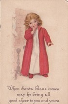 When Santa Claus Comes May He Bring All Good Cheer To You and Yours Postcard C14 - £2.39 GBP