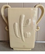 Vintage Red Wing Art Pottery Cactus Vase #764 Yellow With Brownish Interior - £18.04 GBP