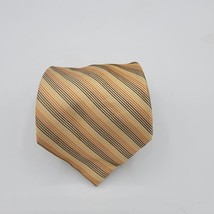 Axcess Men&#39;s Silk Neck Tie Gold Multicolor Stripes 60 x 4, Used Good Shape - £7.89 GBP