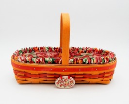 Longaberger Tulip Single Handle Basket Tulip Liner Charm Protector 1995 - £27.35 GBP