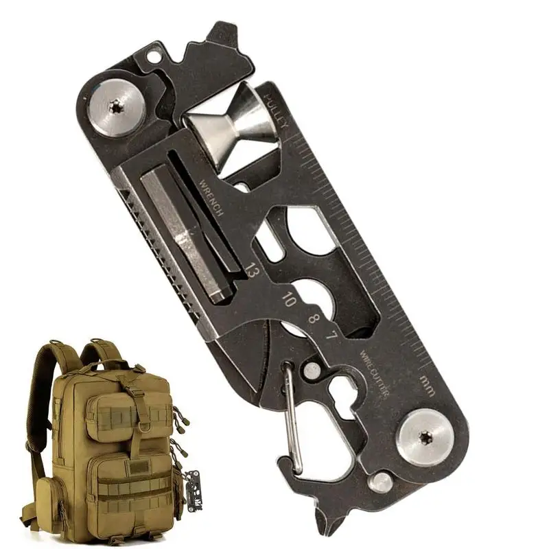30 in 1 Mini Pocket Survival Tool Foldable Stainless Steel Compact Grade Multi - £8.64 GBP+