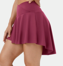 Women&#39;s Size XS, Halara Cloudful Air Cordovan Hi-Low Mini Skirt,Skort, P... - £11.79 GBP