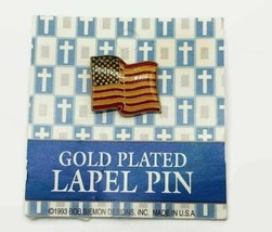 Gold Tone 1993 USA American Flag Hat Lapel Pin - $18.49