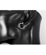 Minimalist Square Hoop Earrings 925 Sterling Silver, Handmade Teen Girl ... - £7.99 GBP